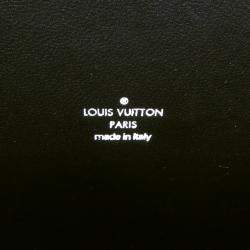 Pre Owned Louis Vuitton Petite Malle Shoulder Bag  Dalmatian Nether Feather  Black