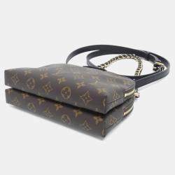 Pre Owned Louis Vuitton Brown Monogram Bee Alma Chain Shoulder Bag
