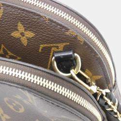 Pre Owned Louis Vuitton Brown Monogram Bee Alma Chain Shoulder Bag