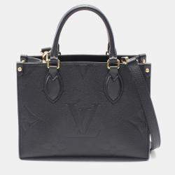 Pre Owned Louis Vuitton OnTheGo Black  Monogram Empreinte PM Handbag