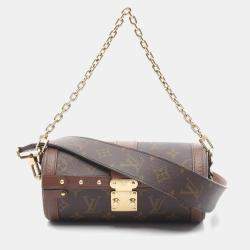 Pre Owned Louis Vuitton Papillon Trunk Monogram Shoulder Bag  Coated Canvas And Leather    Brown