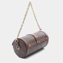 Pre Owned Louis Vuitton Papillon Trunk Monogram Shoulder Bag  Coated Canvas And Leather    Brown