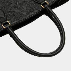 Pre Owned Louis Vuitton Monogram Empreinte On The Go Gm Tote Bag  2-Way    Noir Black Leather
