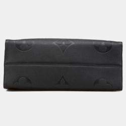 Pre Owned Louis Vuitton Monogram Empreinte On The Go Gm Tote Bag  2-Way    Noir Black Leather