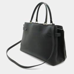 Pre Owned Louis Vuitton Lock Me Day Handbag  Tote Bag  Shoulder Leather  Noir  Black