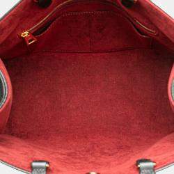 Pre Owned Louis Vuitton Two-Tone Monogram Empreinte On-The-Go Mm Tote Bag Black/Beige Leather