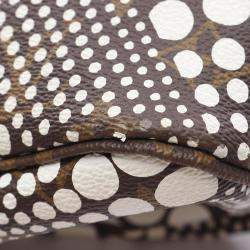 Pre Owned Louis Vuitton Neverfull Mm Tote Bag  Coated Canvas-Coated Canvas And Leather  Monogram Wave  White/Brown