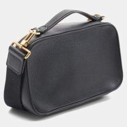 Pre Owned Louis Vuitton Utility Crossbody Shoulder Bag Leather Black