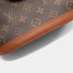 Pre Owned Louis Vuitton Dauphine Backpack  Pvc-Coated Canvas And Leather  Monogram Reverse  Brown