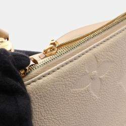 Pre Owned Louis Vuitton Multi Pochette Accessoires Shoulder Bag In Monogram Empreinte Leather  Ivory