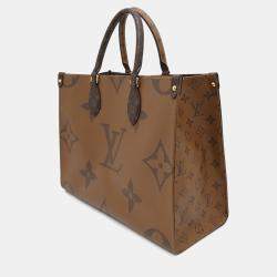 Pre Owned Louis Vuitton Monogram Reverse Shoulder Bag Giant On The Go MM