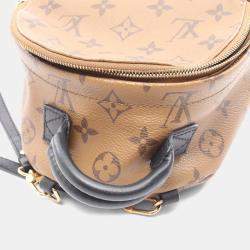 Pre Owned Louis Vuitton Palm Springs Mini Backpack  Coated Canvas And Leather  Monogram Reverse  Brown