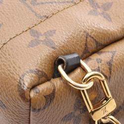Pre Owned Louis Vuitton Palm Springs Mini Backpack  Coated Canvas And Leather  Monogram Reverse  Brown