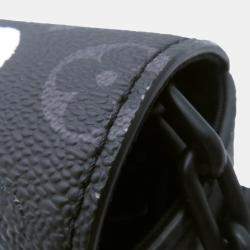 Pre Owned Louis Vuitton Monogram Eclipse Shoulder Bag With Lv X Yk Steamer Wearable Wallet Black