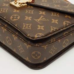 Pre Owned Louis Vuitton Monogram Canvas Pochette Metis Bag