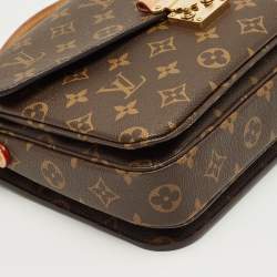 Pre Owned Louis Vuitton Monogram Canvas Pochette Metis Bag