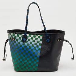 Pre Owned Louis Vuitton Limited Edition Damier Canvas Race Neverfull MM Bag