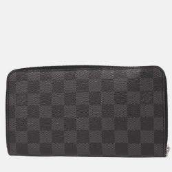 Pre Owned Louis Vuitton Damier Graphite Zippy Organizer Wallet