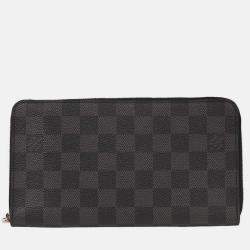 Pre Owned Louis Vuitton Damier Graphite Zippy Organizer Wallet