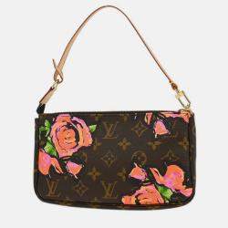 Pre Owned Louis Vuitton Monogram Rose Pochette Accessoires Handbag