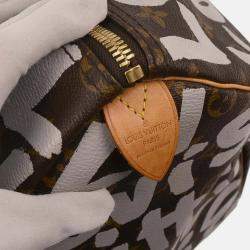 Pre Owned Louis Vuitton White Monogram Graffiti Keepall 50 Duffle Bag