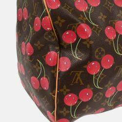 Pre Owned Louis Vuitton Monogram Cherry Keepall 45 Duffle Handbag