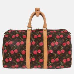 Pre Owned Louis Vuitton Monogram Cherry Keepall 45 Duffle Handbag