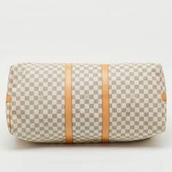 Pre Owned Louis Vuitton Damier Azur Canvas Keepall Bandoulière 55 Bag