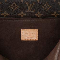Pre Owned Louis Vuitton Brown Monogram Pochette Metis