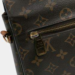 Pre Owned Louis Vuitton Brown Monogram Pochette Metis