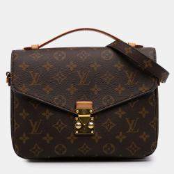 Pre Owned Louis Vuitton Brown Monogram Pochette Metis