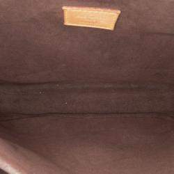 Pre Owned Louis Vuitton Brown Monogram Pochette Metis
