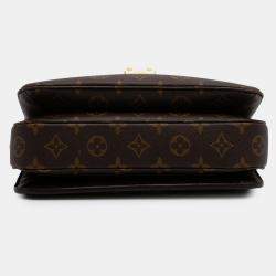 Pre Owned Louis Vuitton Brown Monogram Pochette Metis