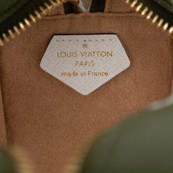 Pre Owned Louis Vuitton Green Monogram Giant Jungle Beach Pouch