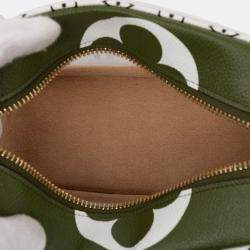 Pre Owned Louis Vuitton Green Monogram Giant Jungle Beach Pouch