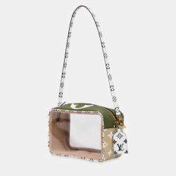 Pre Owned Louis Vuitton Green Monogram Giant Jungle Beach Pouch