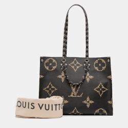Pre Owned Louis Vuitton Black Monogram Giant Jungle OnTheGo GM