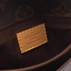 Pre Owned حقيبة كتف لوي فيتون ميتيس قماش مونوغرام بني