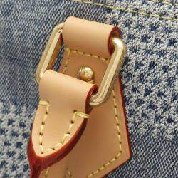 Pre Owned Louis Vuitton Speedy Bandouliere 25 3D Damier Giant Denim Bag 