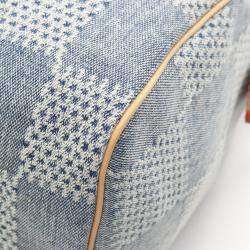 Pre Owned Louis Vuitton Speedy Bandouliere 25 3D Damier Giant Denim Bag 