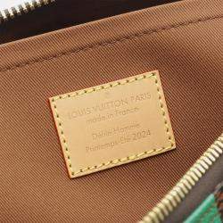 مملوكة مسبقًا Louis Vuitton Speedy Bandouliere 40 Green Damier Pop Canvas Duffle Bag