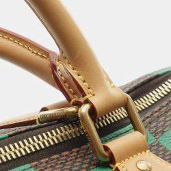 مملوكة مسبقًا Louis Vuitton Speedy Bandouliere 40 Green Damier Pop Canvas Duffle Bag
