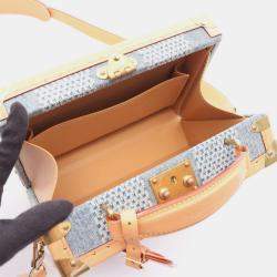 Pre Owned حقيبة كتف لوي فيتون هاندل ترنك دينيم داميه أزرق