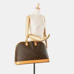 Pre Owned Louis Vuitton Brown Monogram Alma Voyage MM