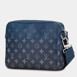 Pre Owned Louis Vuitton Blue Monogram Gradient Trio Messenger