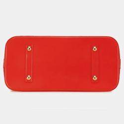 Pre Owned Louis Vuitton Red Monogram Vernis Alma GM