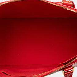 Pre Owned Louis Vuitton Red Monogram Vernis Alma GM