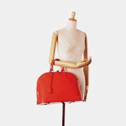 Pre Owned Louis Vuitton Red Monogram Vernis Alma GM