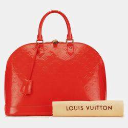 Pre Owned Louis Vuitton Red Monogram Vernis Alma GM