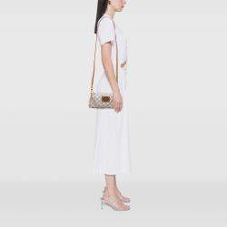 Pre Owned Louis Vuitton White Damier Azur Eva